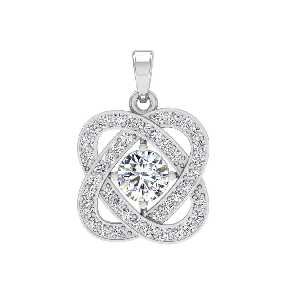 Center of Me Solitaire Diamond Pendant Necklace