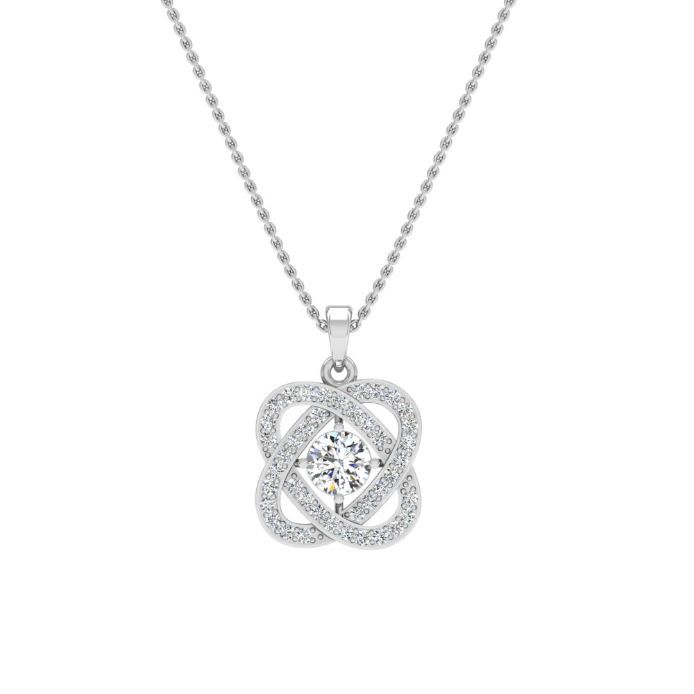 Center of Me Solitaire Diamond Pendant Necklace