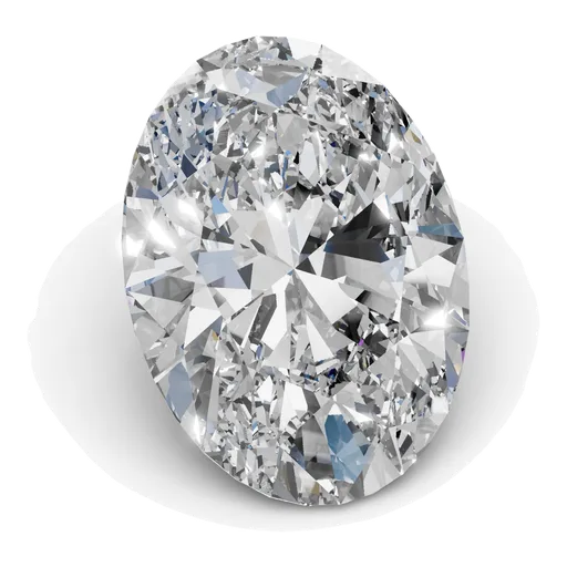 Oval lab-grown diamond