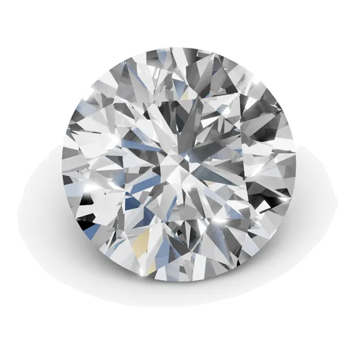 Round lab-grown diamond